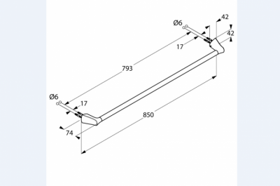 KLUDI AMBIENTA WIESZAK NA RĘCZNIK KĄPIELOWY
