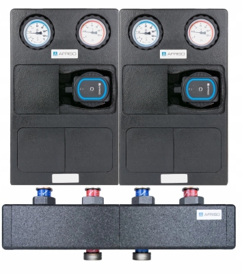 AFRISO rozdzielacz + 2 grupy pompowe PrimoTherm K 180-1 DN25 bezpośrednie