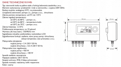 EUROSTER RED R11WB sterownik 2 pomp i wentylatora