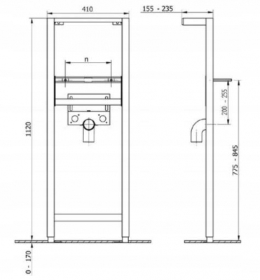 KK-POL BLUE RAFA stelaż podtynkowy do umywalki