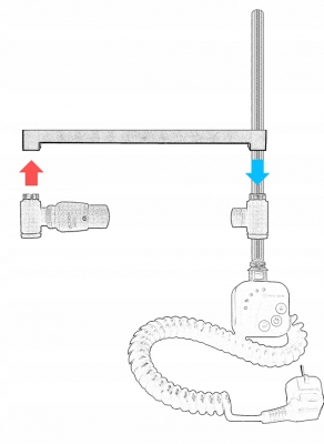 VARIO zawór grzejnikowy INTEGRA ALL IN BIAŁY MAT LEWY