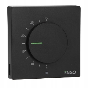 ENGO ESIMPLE230B Przewodowy natynkowy regulator temp. z pokrętłem 230V
