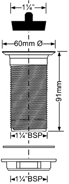 McALPINE BSW2  Spust umywalkowy