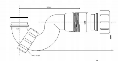 McAlpine HC24-32 Syfon bidetowy jednokolankowy