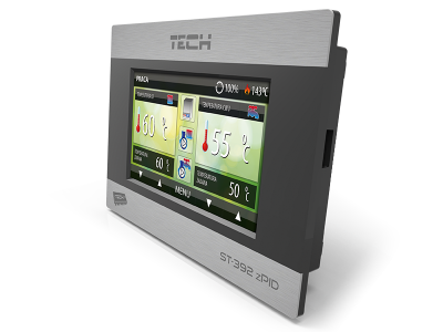 TECH ST-392 zPID dotykowy sterownik kominka z płaszczem wodnym + przepustnica fi 120