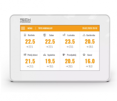 TECH M-8n BEZPRZEWODOWY PANEL KONTROLNY DO LISTWY L-8E (MONTAŻ PODTYNKOWY) Biały