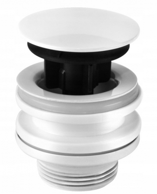 MCALPINE korek klik-klak umywalki BIAŁY mosiężny