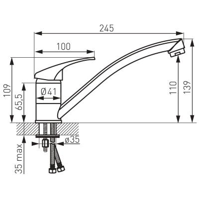 FERRO BASIC bateria zlewozmywakowa stojąca BBC4