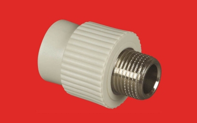 Złączka prosta PP 32 x 1'  z gwintem metalowym zewnętrznym