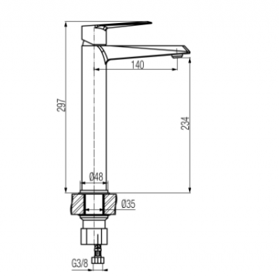 VALVEX QUASAR Bateria umywalkowa stojąca wysoka