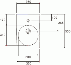 KOŁO Bidet wiszący PRECIOSA 2 z otworem