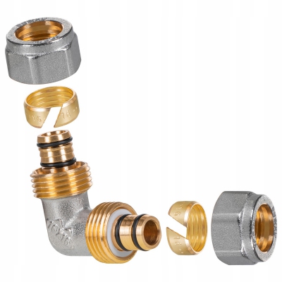 COMAP kolano zaciskowe pex skręcane 16 mm