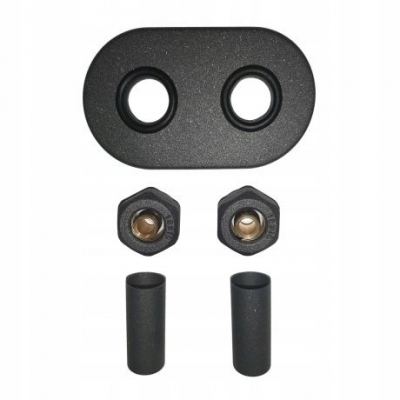 VARIO TERM zestaw maskujący rozeta podwójna CIEMNY GRAFIT