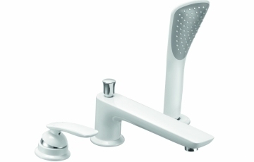 KLUDI BALANCE  BATERIA WANNOWA 3-otworowa BIAŁY / CHROM