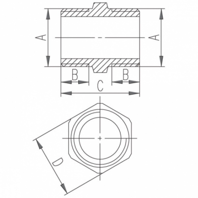 FERRO Nypel mosiężny 1 cal