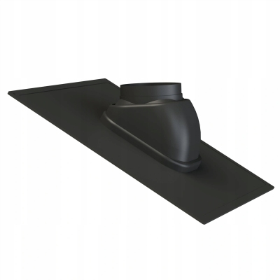 ALMEVA ZUB Przepust dachowy 25°-45° UNI (komplet) 60/100-80/125 czarny