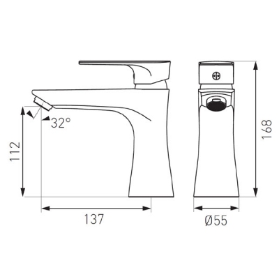 FERRO Bateria wannowa ścienna Algeo Square  + umywalkowa stojąca +  zestaw natryskowy SOLE
