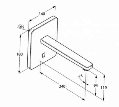 KLUDI ZENTA ELEKTRONICZNY ZAWÓR ŚCIENNY DN 15