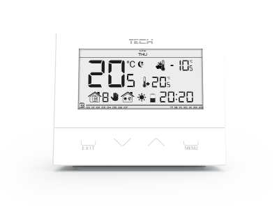 TECH ST-292 v2 Regulator BEZPRZEWODOWY pokojowy dwustanowy  (szklany panel przedni 3mm) BIAŁY