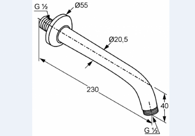 KLUDI A-QA RAMIĘ NATRYSKU DN 15
