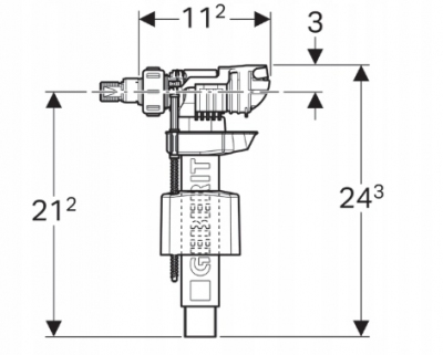 Geberit zawór pływakowy napełniający UNIFILL 3/8
