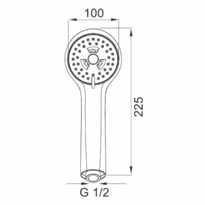 FERRO Rączka natrysku 3-funkcyjna SOLE