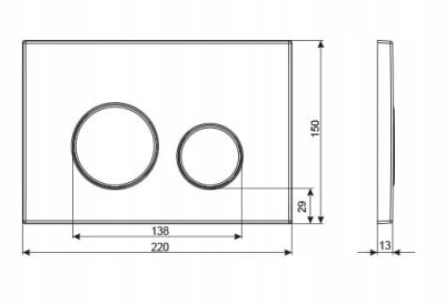 BLUE RAFA M11 przycisk spłukujący CHROM BŁYSZCZĄCY B061201024