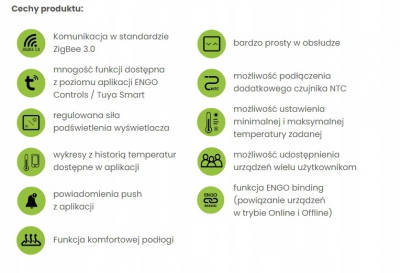 Engo EONE230W Regulator temperatury BIAŁY