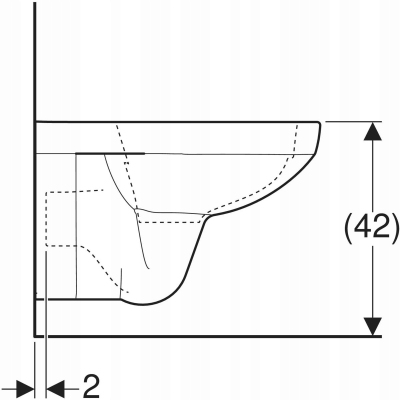 Geberit Selnova Square Rimfree miska wisząca WC bezkołnierzowa 500.275.01.1