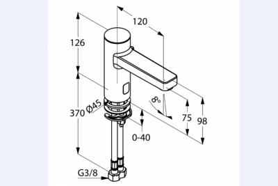 KLUDI ZENTA ELEKTRONICZNA BATERIA UMYWALKOWA DN 15