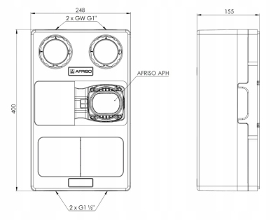 AFRISO rozdzielacz + 2 grupy pompowe PrimoTherm K 180-1 DN25 bezpośrednie