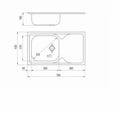 DEANTE Techno Zlewozmywak 1-komorowy z ociekaczem STAL DEKOR