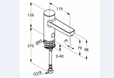 KLUDI ZENTA ELEKTRONICZNY ZAWÓR STOJĄCY DN 15