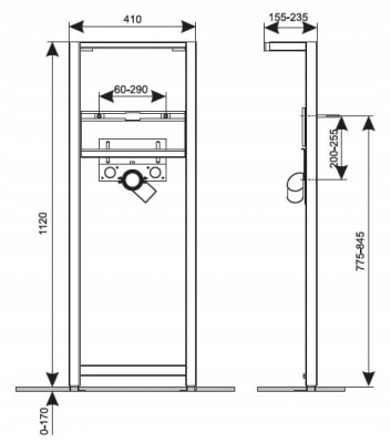 KK-POL BLUE RAFA stelaż podtynkowy do umywalki