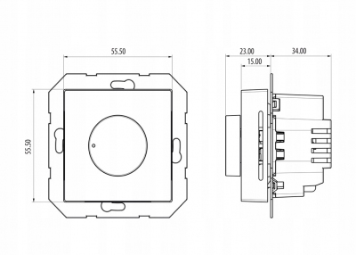 SALUS BTR230(20) Przewodowy podtynkowy regulator