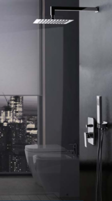 VALVEX - CARRE  zestaw podtynkowy z deszczownicą kwadratową 250 mm - KOMPLETNY