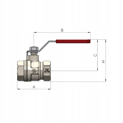ARCO SENA zawór kulowy wodny 1 1/4 cala (5/4) DN32 z dźwignią 750106