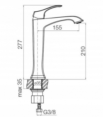 VALVEX CADIA Bronze Bateria umywalkowa wysoka