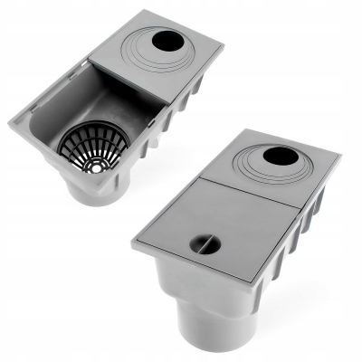 DES wpust osadnik podrynnowy SZARY 110 mm - 125 mm