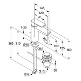 KLUDI PURE&STYLE jednouchwytowa bateria umywalkowa 100 DN 15