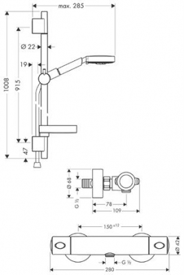 HANSGROHE Raindance Ecostat Combi