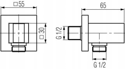 VALVEX CARRE BLACK zestaw podtynkowy czarny mat