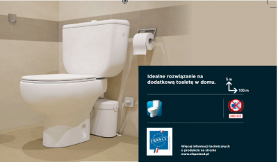 SFA Saniaccess 1 pompa , rozdrabniacz do WC