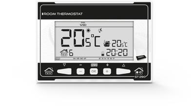 TECH ST-290 v2 Regulator pokojowy dwustanowy * komunikacja bezprzewodowa, chwilowe podświetlenie