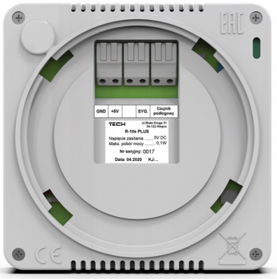 TECH R-10S PLUS dedykowan regulator pokojowy BIAŁY