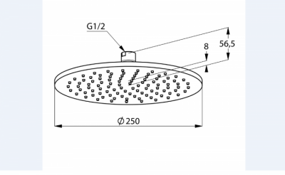 KLUDI A-QA GŁOWICA NATRYSKU 250 MM