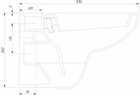 KOŁO MISKA USTĘPOWA LEJOWA NOVA PRO, WISZĄCA, PROSTOKĄTNA