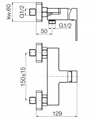 VALVEX ARS BRUSHED GOLD Bateria natryskowa 2420480