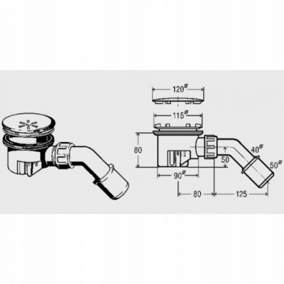 VIEGA TEMPOPLEX 90 syfon brodzikowy