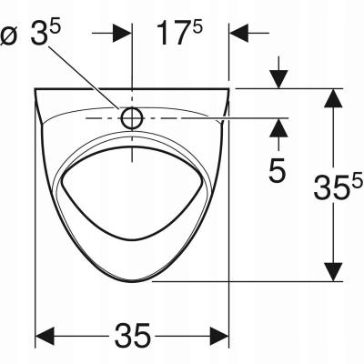 Geberit Pisuar Geberit Felix, dopływ u góry, odpływ do tyłu lub w dół